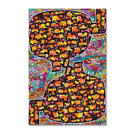 Miguel Balbas 'Doggies World - North & South' Canvas Art,16x24